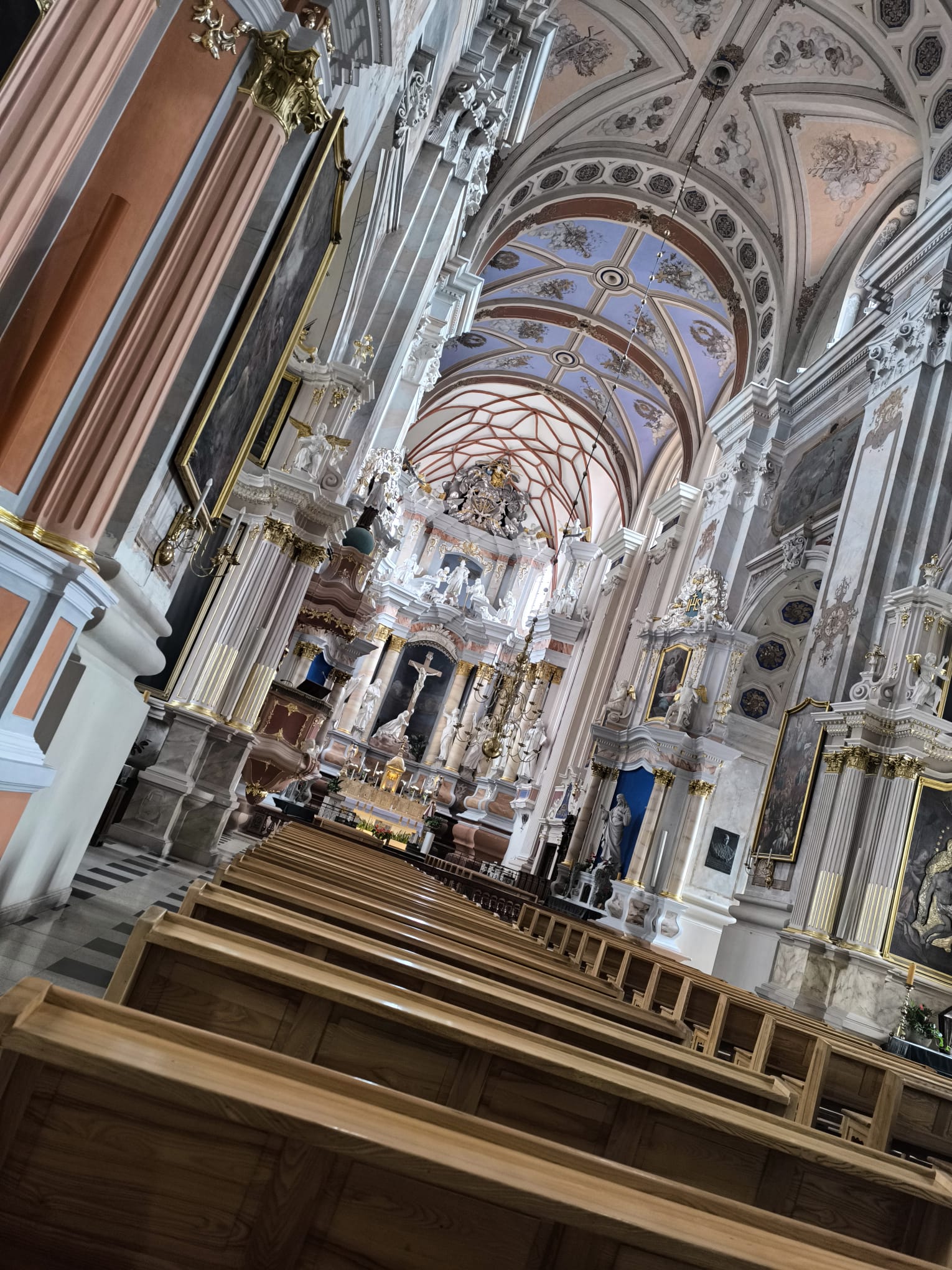 old church interior with sacred architecture creating calm peaceful mental state